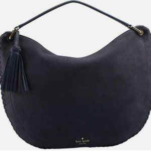KATE SPADE Somerton Street Caryl Blue Suede Whip Stitch Crossbody Bag Purse